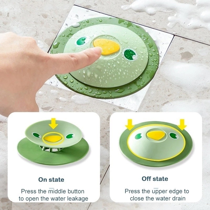 Dụng Cụ Chặn Tóc Chống Tắc Nghẽn Bồn Rửa Bằng Silicon Hình Hoạt Hình Dễ Thương