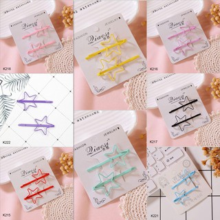 Set 2 kẹp tóc ngôi sao dễ thương orin k215 k216 k217 k218 k219 k220 k221 k222
