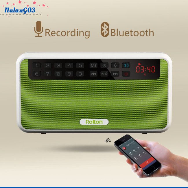 Loa Nghe Nhạc Rolton E500 Kết Nối Bluetooth Đài FM Hỗ Trợ Thẻ Nhớ TF