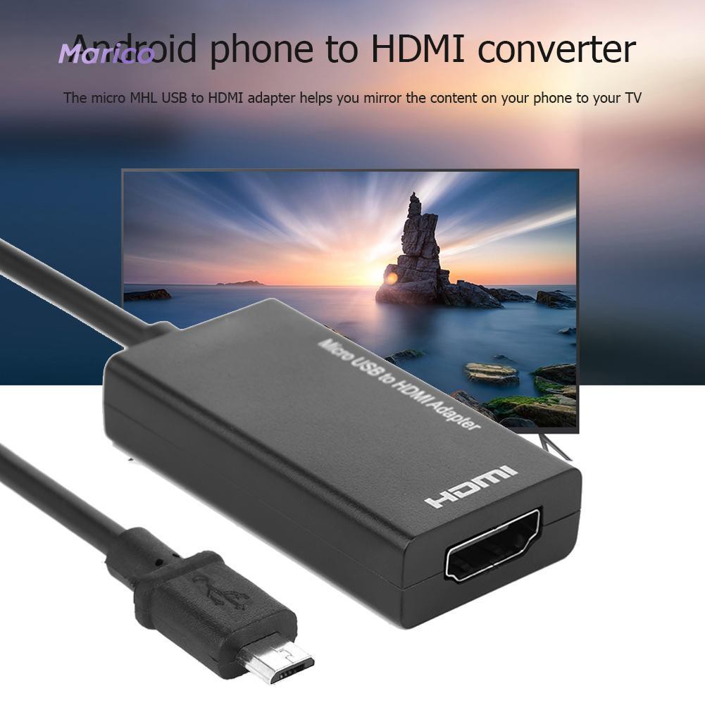 Bộ Chuyển Đổi Ma-1080p Micro Usb Sang Hdmi Mhl Với Dây Cáp Micro Usb 5pin Sang 11pin