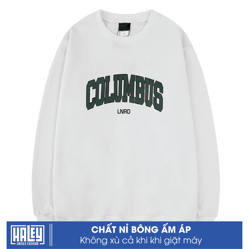 Áo Sweater Nam Nữ unisex COLUMBUS phong cách Hàn Quốc cá tính, Chất nỉ bông đẹp mã HD220 Áo Nỉ Nam Nữ | BigBuy360 - bigbuy360.vn