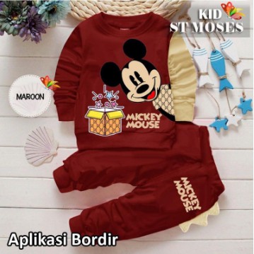 Áo Khoác / Áo Sweater In Hình Chuột Mickey Cho Bé Trai / Gái 2-4 Tuổi