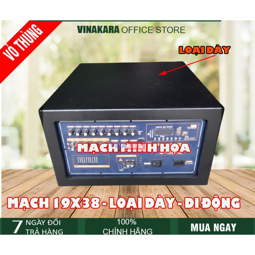 tủ di động đựng mạch loa kéo 19x38, thành phẩm có micro + bình 12v14 + mạch