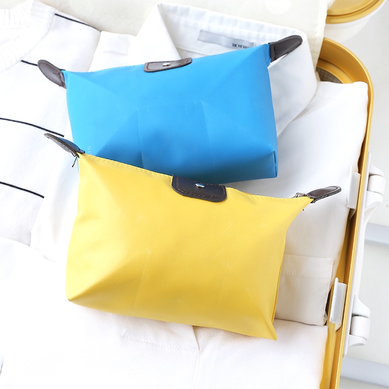 Túi Đựng Mỹ Phẩm Chống Thấm Nước Hình Bánh Bao Dễ Thương 8 Màu Chất Lượng Cao