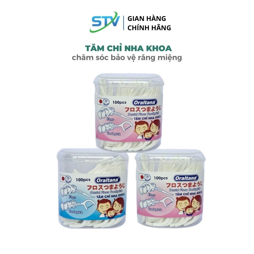 Tăm Chỉ Nha Khoa Xuất Khẩu Nhật Oraltana Lọ Nhựa 100 Cái