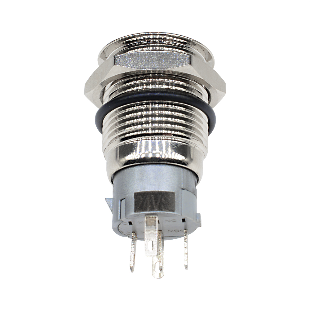 Công tắc tắt mở DIYMORE cho đèn LED Angel Eye bằng kim loại màu xanh lam 12V 5 chân 16mm