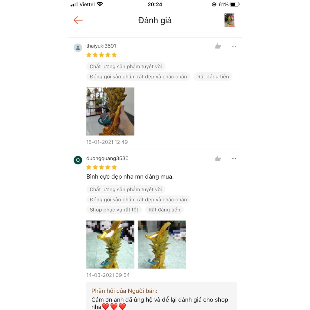 Bình cắm lông công phong thủy, bình hoa con công trang trí nhà cửa TM Decor