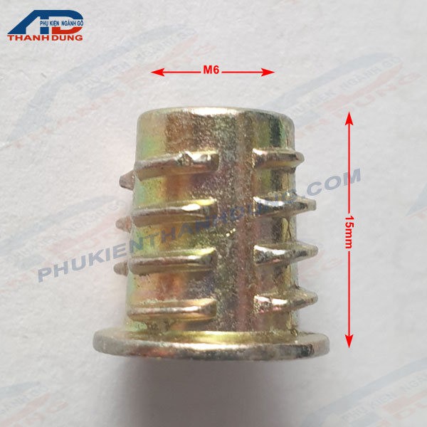 Ốc Cấy Có Tai M6x15 , Tán Cấy Có Tai M6x15, Ốc Cấy Có Vành M6x15, Ốc Cấy M6x15, Ốc Cấy M6