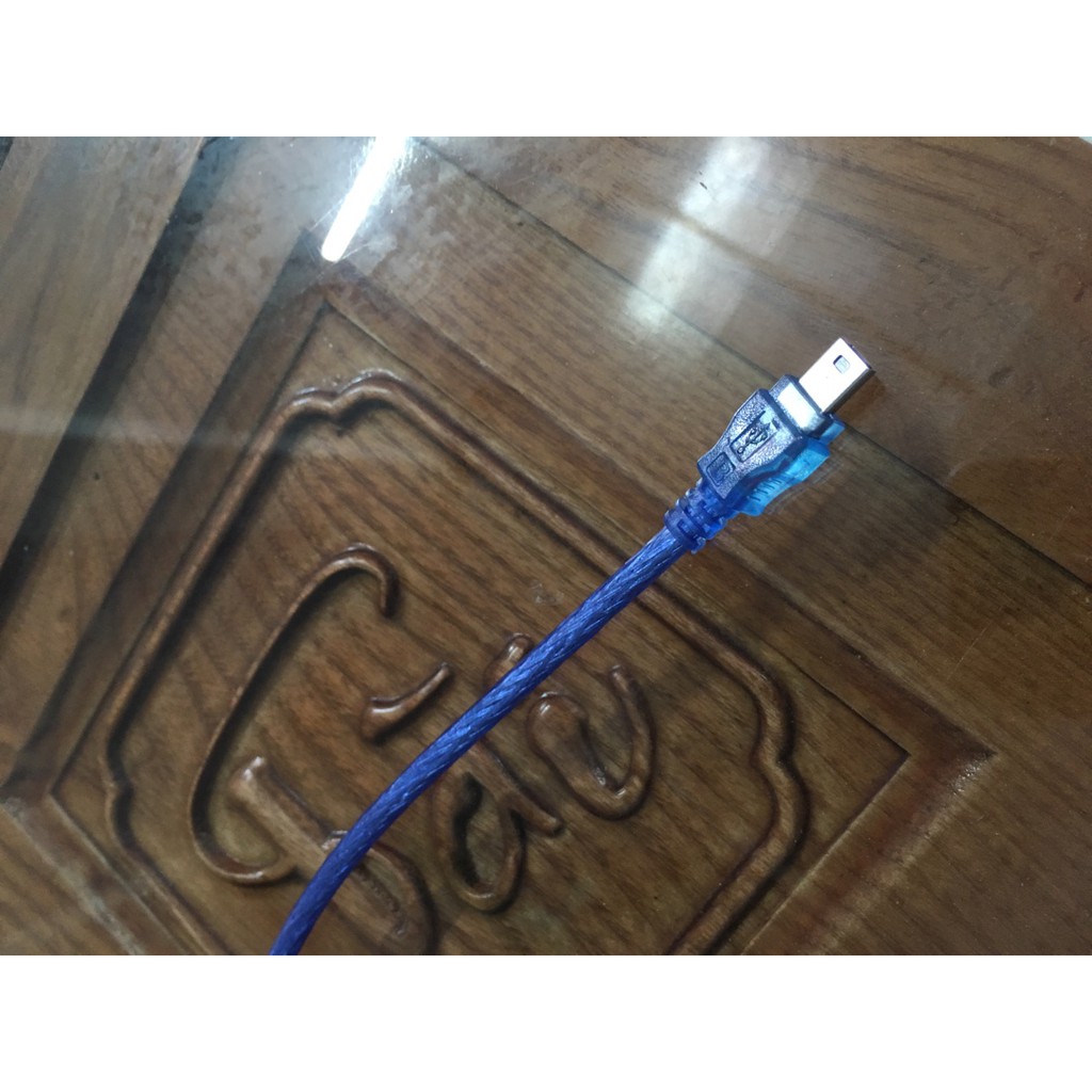 Dây cáp USB to Mini USB độ dài 30cm có lớp trống nhiễu.