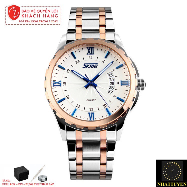 Đồng Hồ Nam Máy Nhật Dây Thép Không Gỉ Skmei 9069 Kim Dạ Quang Ban Đêm - HÀNG CHÍNH HÃNG | BigBuy360 - bigbuy360.vn
