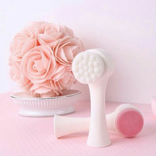 Cọ Rửa Mặt Con bạch tuôc Massage 2 Đầu Cầm Tay