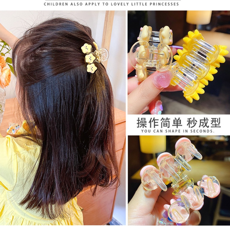 Kẹp Tóc Bằng Acrylic Họa Tiết Hoạt Hình Phong Cách Hàn Quốc Dễ Thương Cho Bé Gái