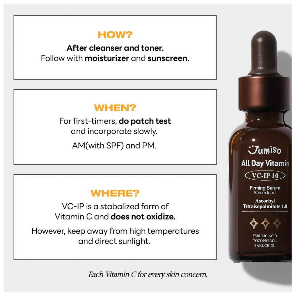 Tinh chất dưỡng sáng, săn chắc, ngăn ngừa lão hóa Jumiso All Day Vitamin VC-IP 1.0 Firming Serum 30ml