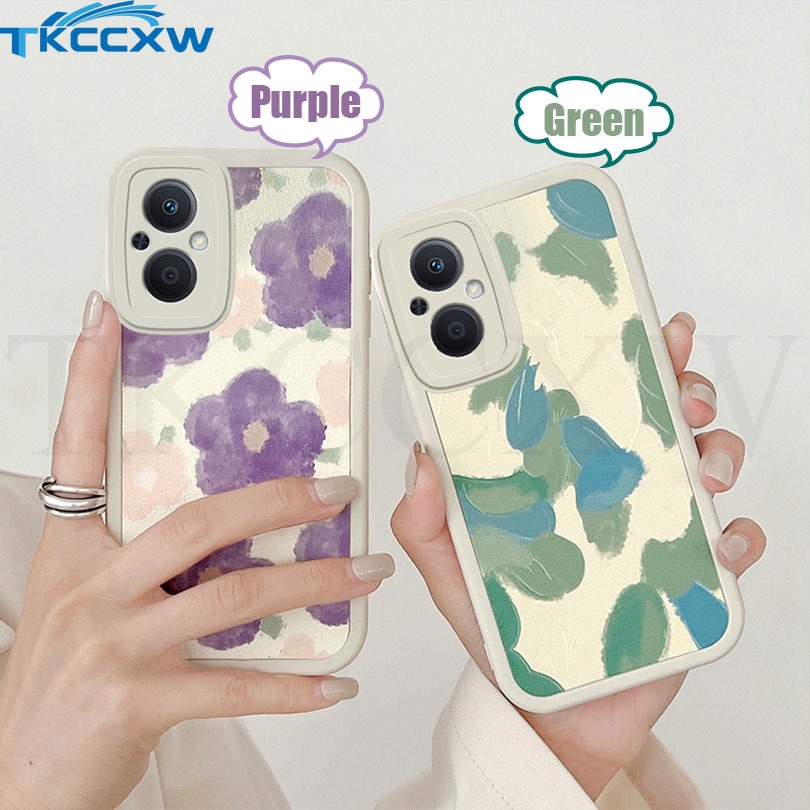 Ốp Điện Thoại Mềm Hình Hoa Lá Cho OPPO A7 AX7 A5S AX5S AX5 A3S Reno 7 Z 7 SE 5K 4 5 6 7 Pro Find X3 Lite F11 F9 Pro R17 Pro R15 R11S R11