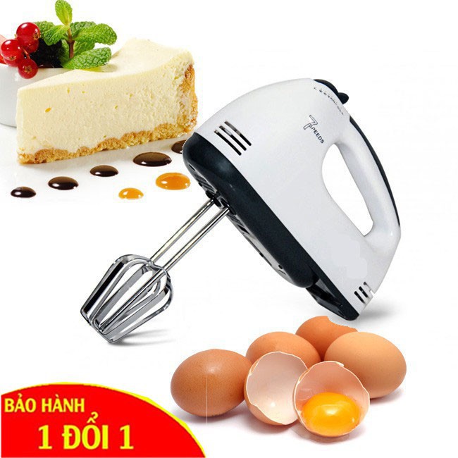 [BẢO HÀNH 6 THÁNG] Máy Đánh Trứng Cầm Tay Mini Cao Cấp Với 7 Tốc Độ Cực Mạnh - Hoạt Động Êm Ái