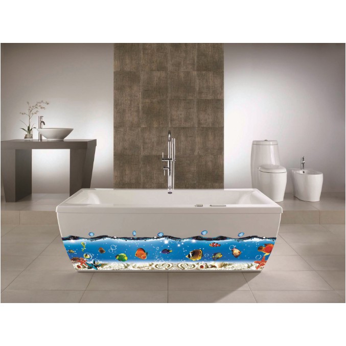 Decal trang trí chân tường Đại dương xanh