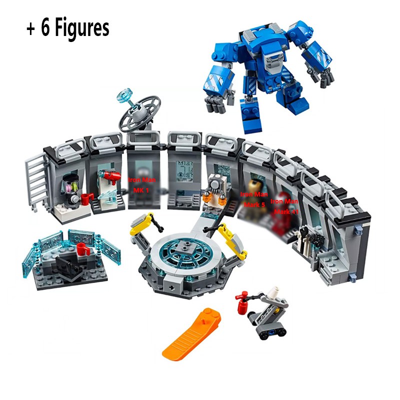(HÀNG CÓ SẴN) Mẫu lắp ráp Phòng Lab Của Iron Man LegoMarvel End Game SY 1332 SX4017