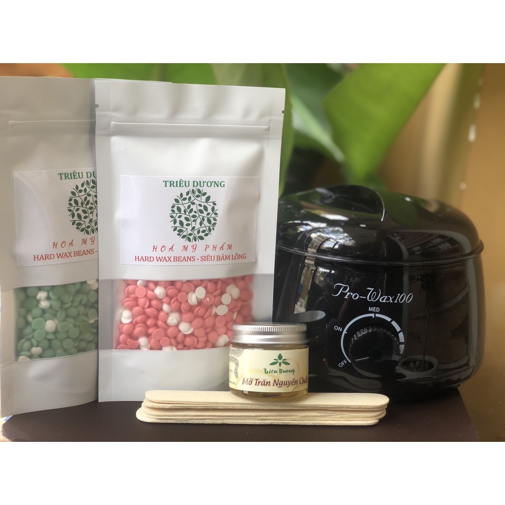 Nồi nấu sáp nóng Prowax 100 + 200gr SÁP + 50ml mỡ trăn