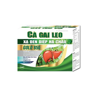 Viên uống mát gan CÀ GAI LEO XẠ ĐEN DIỆP HẠ CHÂU GOLD 850 - Giải độc gan an toàn hiệu quả