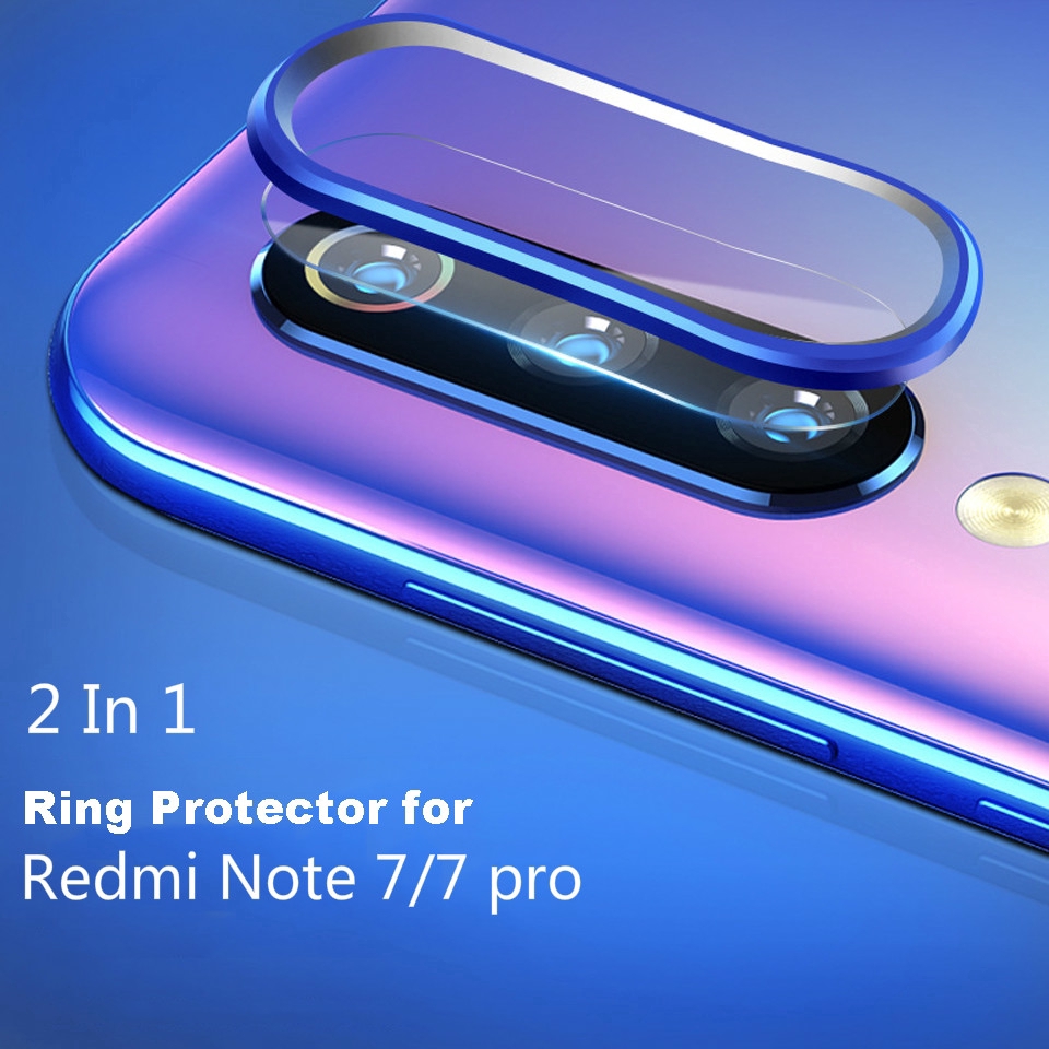 Ốp lưng hợp kim nhôm kèm kính cường lực camera cho Redmi Note 7 / 7 Pro