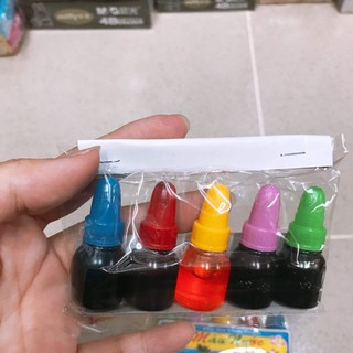 Vĩ 5 chai màu thực phẩm- Nguyên liệu làm slime