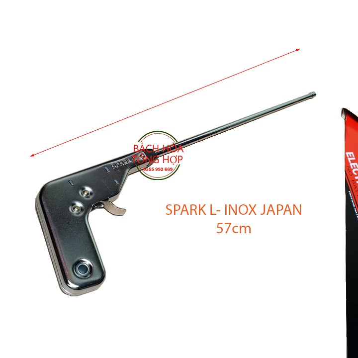 Súng mồi bếp ga, Đánh tia lửa mồi bếp ga MADE IN JANPAN SPARK-L INOX dài 57cm
