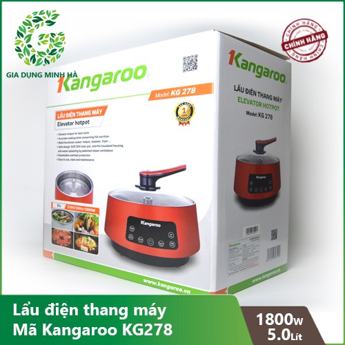 Lẩu điện thang máy Kangaroo 5L KG278/KG279 hàng chính hãng kèm video