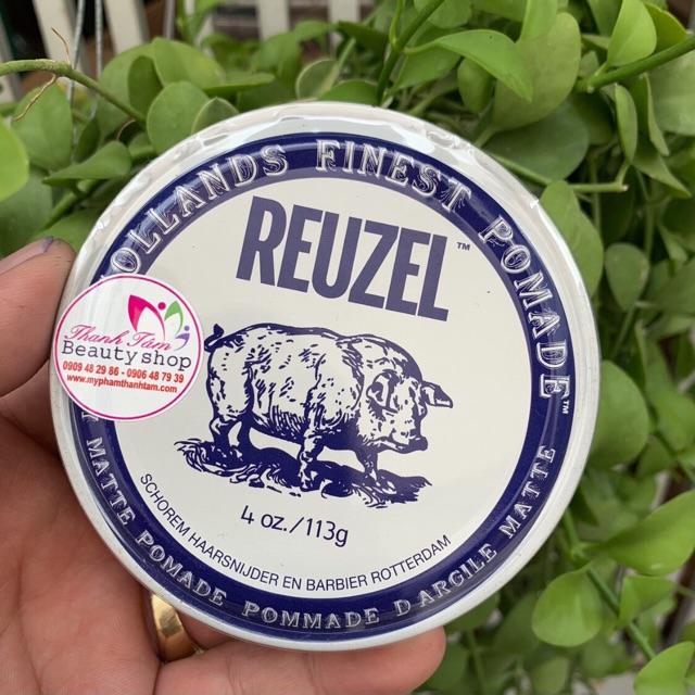 Sáp giữ nếp trung bình không bóng Reuzel Clay Matte Pomade 113gr