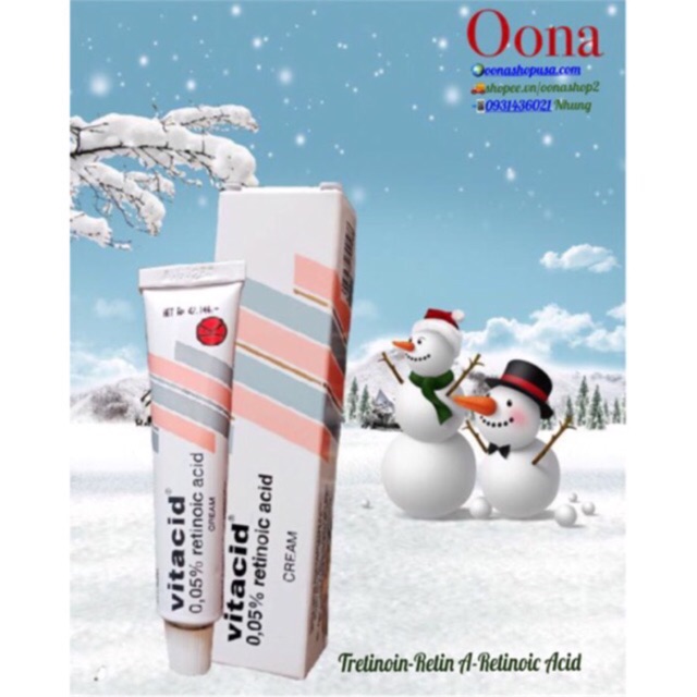 Kem Chống Lão Hoá Retin A 0.05% - Vitacid 0.05% (20gr)