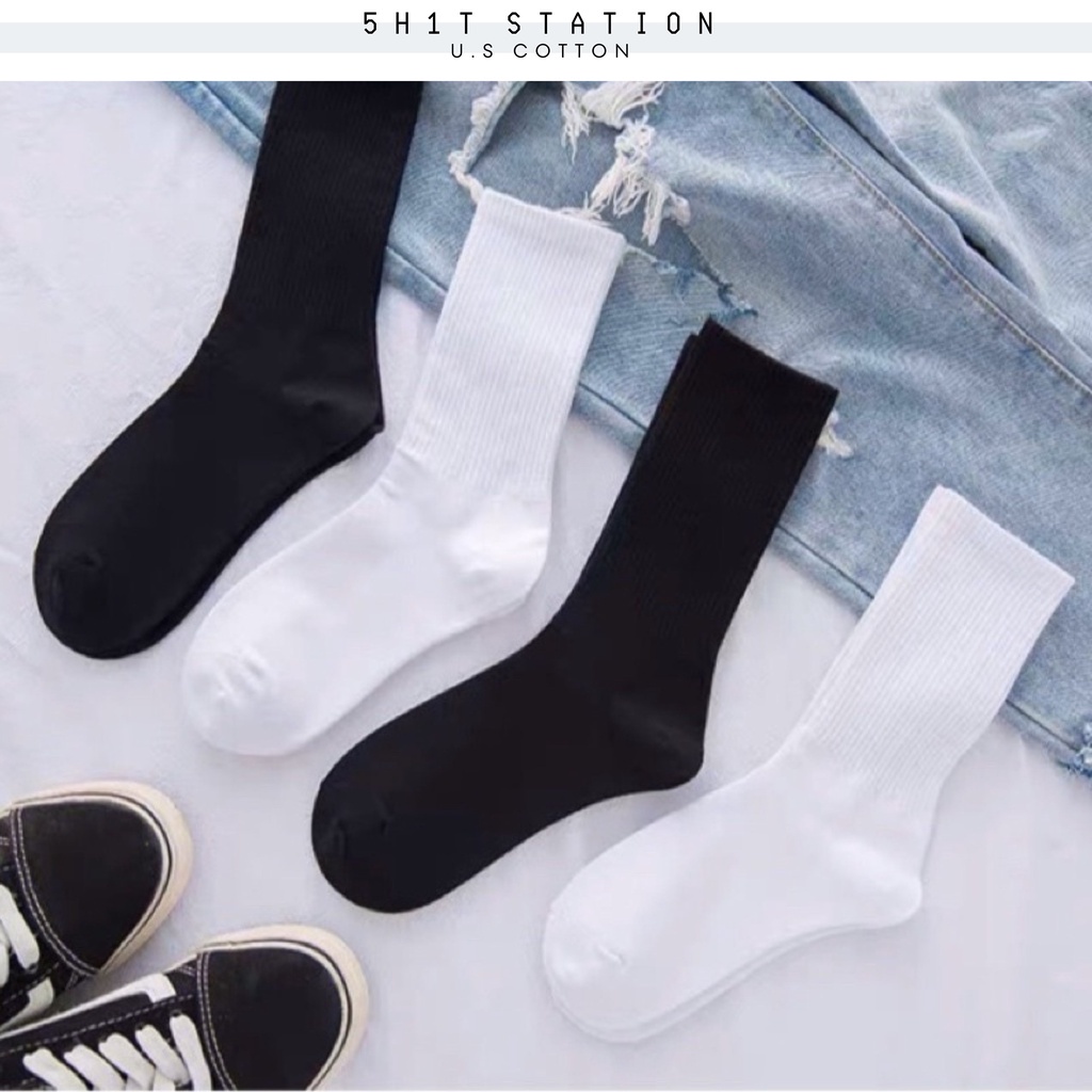 TẤT TRẮNG ĐEN UNISEX