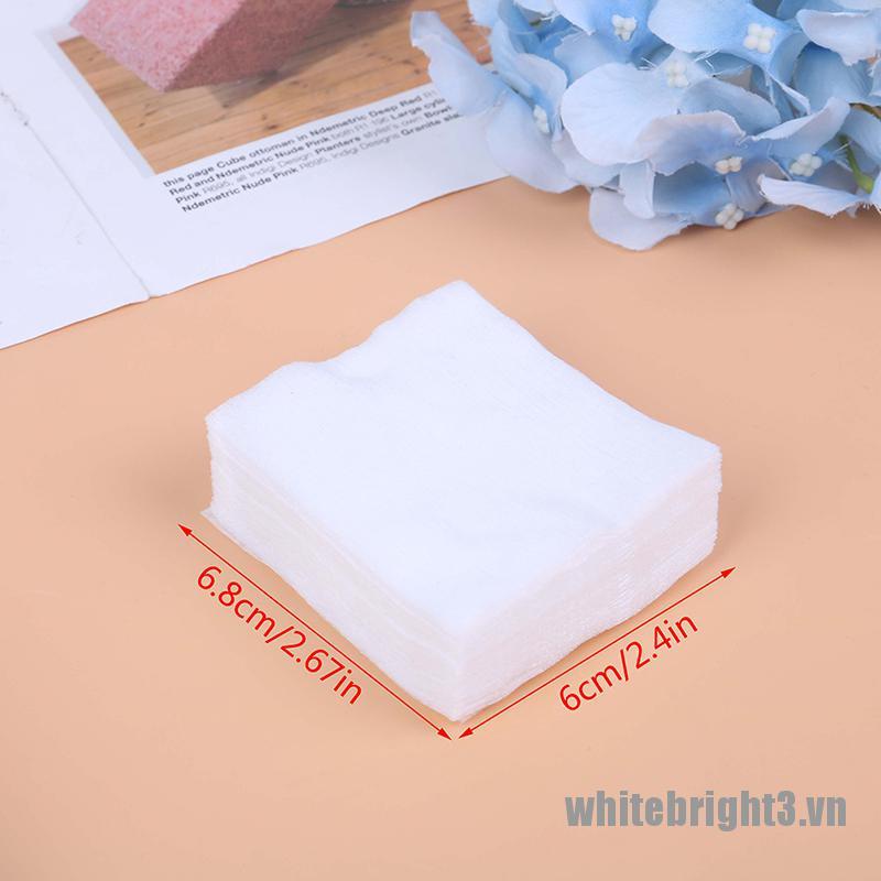 (Hàng Mới Về) Hộp 3 / 100 Dụng Cụ Trang Điểm Móng Tay Màu Trắng