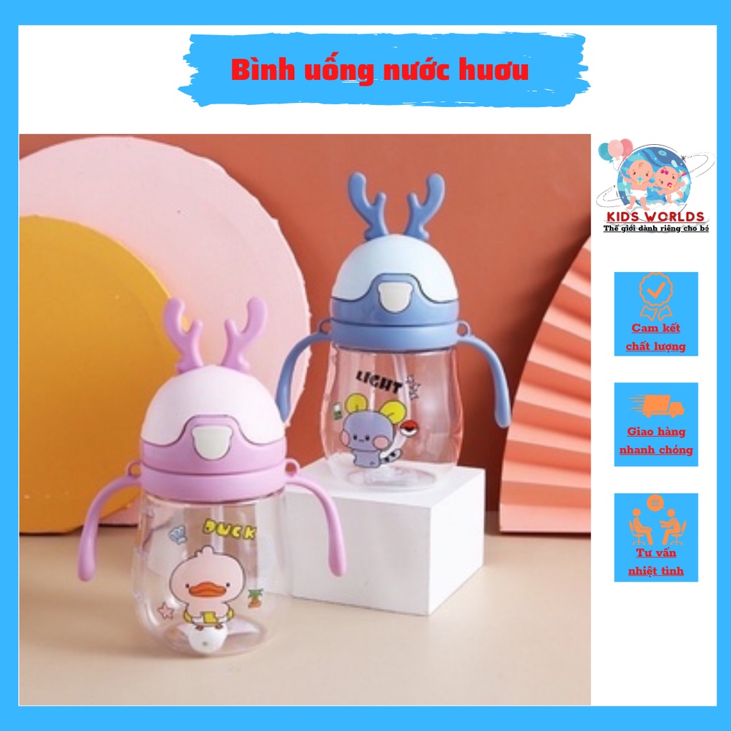 Bình tập uống nước chống sặc hình hươu ngộ nghĩnh cho bé