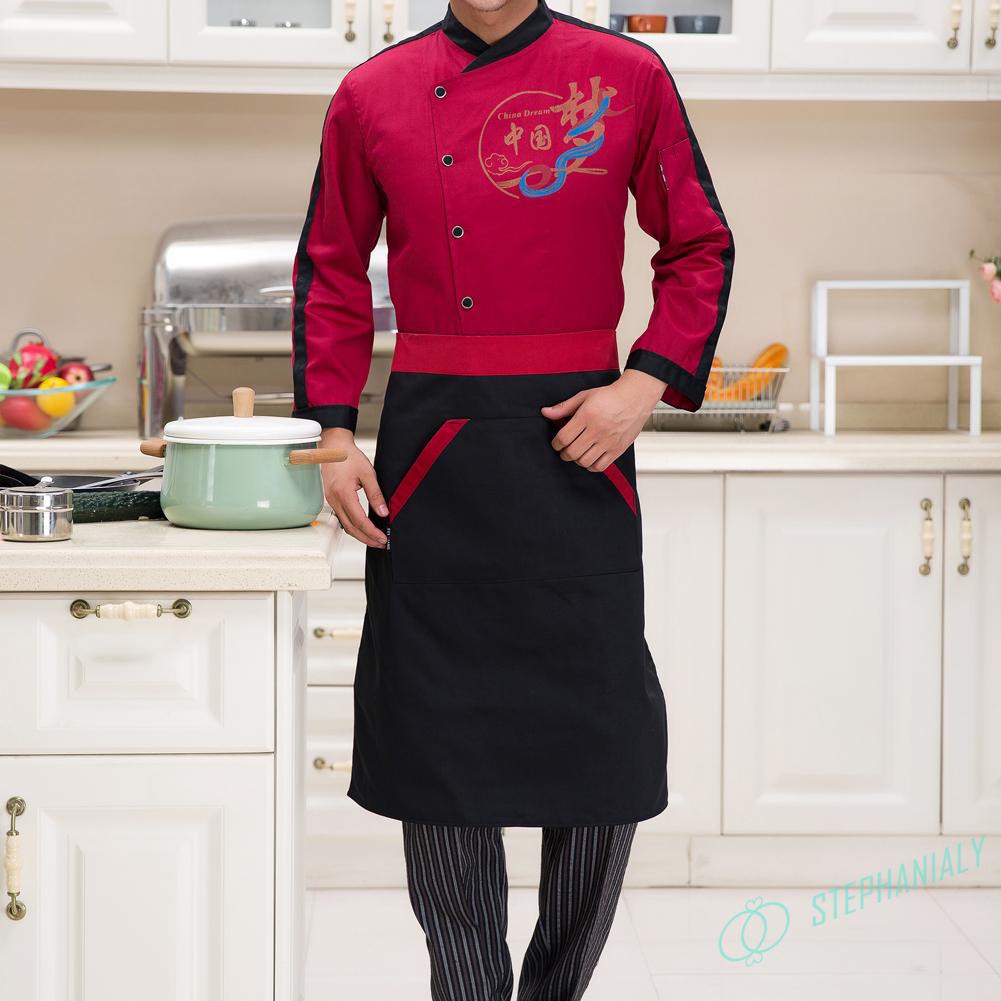 St Unisex Pockets Apron Home Kitchen Waiter Chef Butcher Restaurant Cook Dress