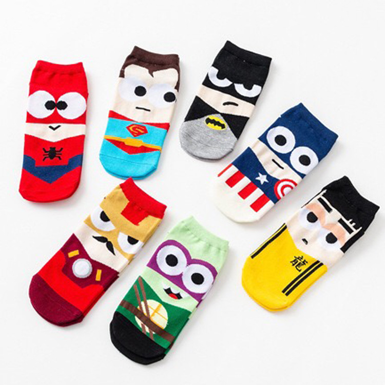 Vớ Cotton Thể Thao Họa Tiết Siêu Anh Hùng