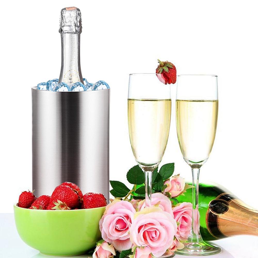 Xô Đá Uống Rượu Champagne Bằng Thép Không Gỉ Cho Quán Bar