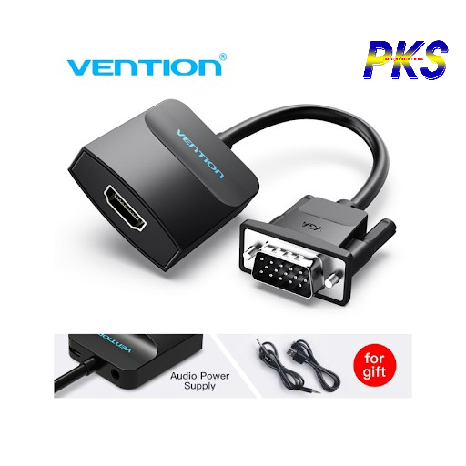 Bộ chuyển VGA to HDMI 1080P có AUDIO hỗ trợ nguồn DC 5V cao cấp VENTION ACNBB