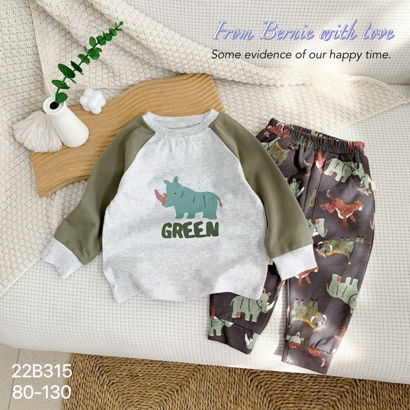 Bộ dài tay Bernie thu đông cho bé trai