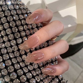 nail box màu nâu tây fom tròn oval,độ dài vừa phải size vừa, khách nào size to ibox shop điều chỉnh lại