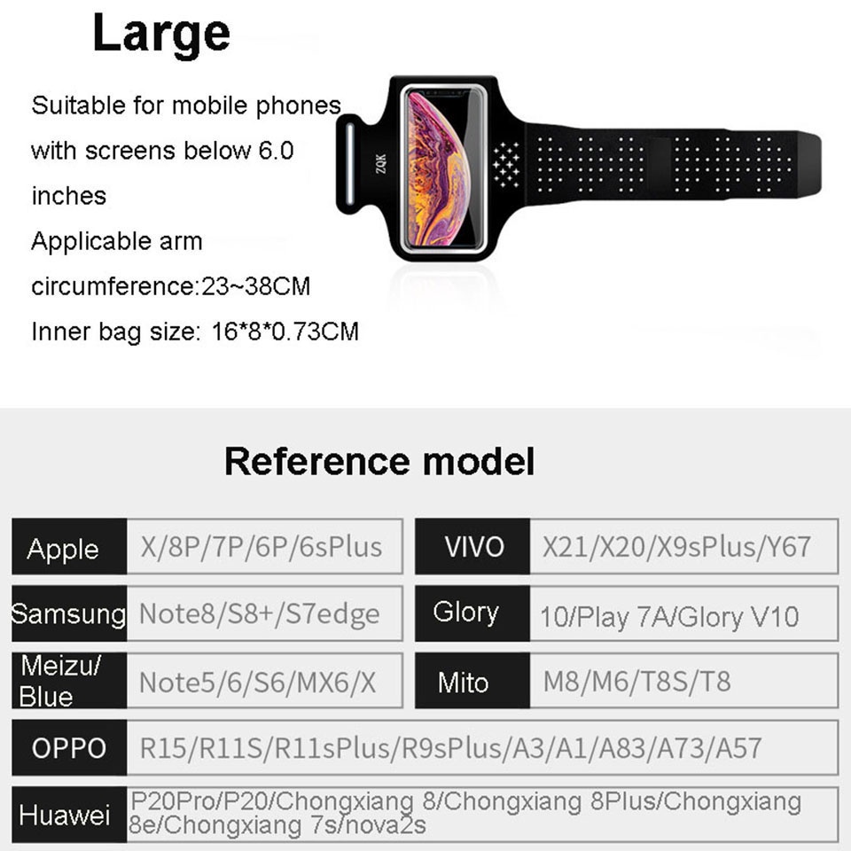 Túi Đựng Điện Thoại Đeo Cánh Tay Chơi Thể Thao Chống Thấm Nước