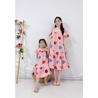 Set đầm trái tim mẹ và bé