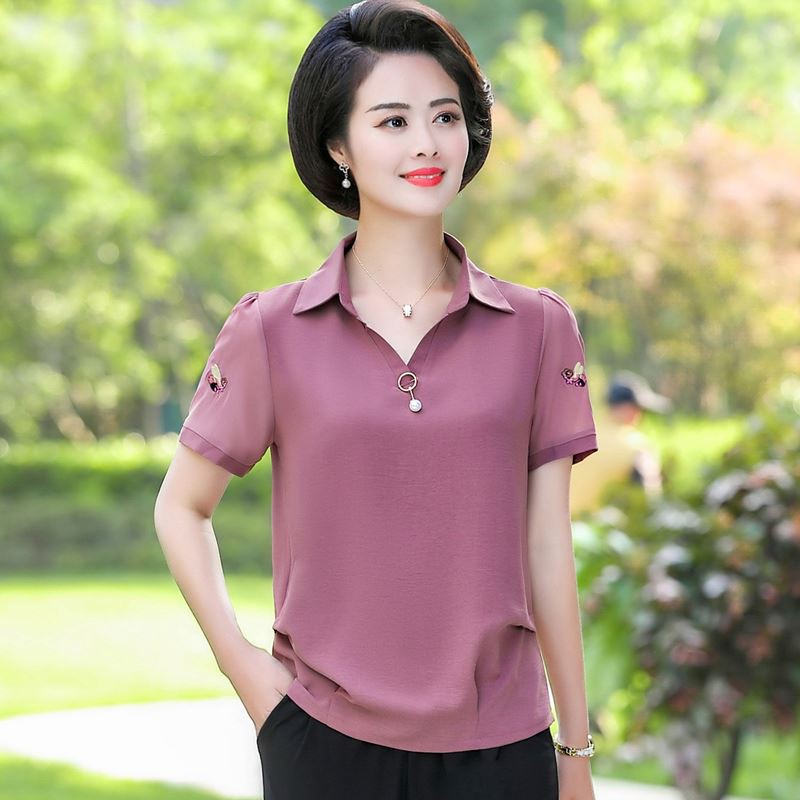 (HÀNG SẴN) Áo Sơ Mi Ngắn Tay Trung Niên Đẹp SM19 - Hàng Quảng Châu Cao Cấp