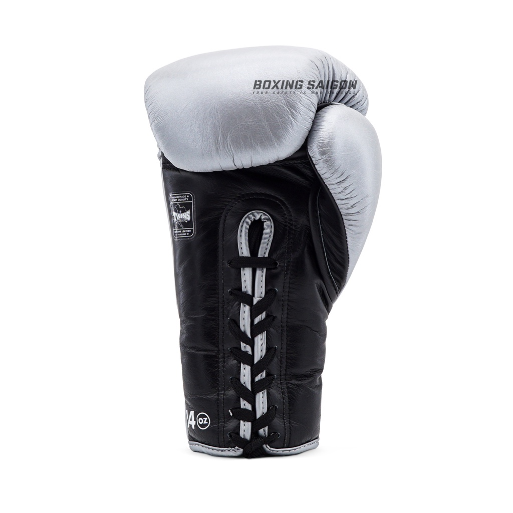 Găng tay Boxing Muay Thai Twins BGLL1 Lace-up - Silver