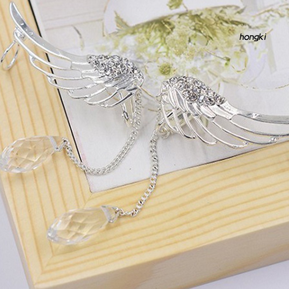 Khuyên tai hình cánh chim đính đá sang trọng cho bạn gái