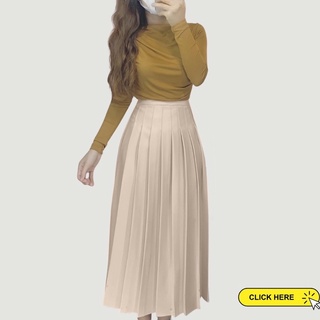 Chân váy xếp ly dài