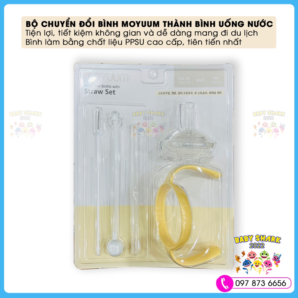[CHÍNH HÃNG] Bộ chuyển đổi từ bình sữa sang bình nước Moyuum (Không gồm bình)