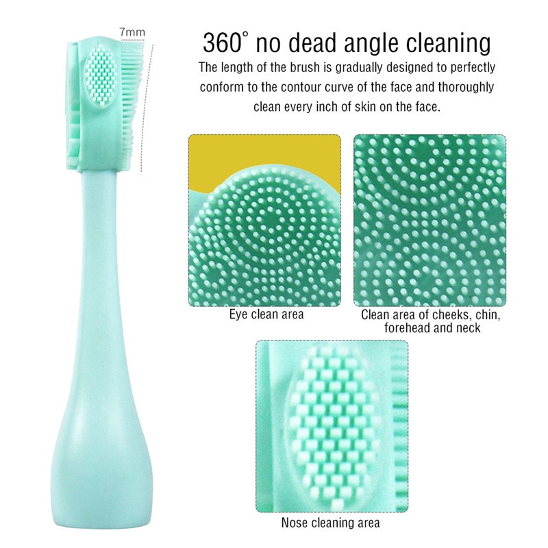 [Hàng mới về] Cọ silicon rửa mặt làm sạch sâu đa năng tiện dụng