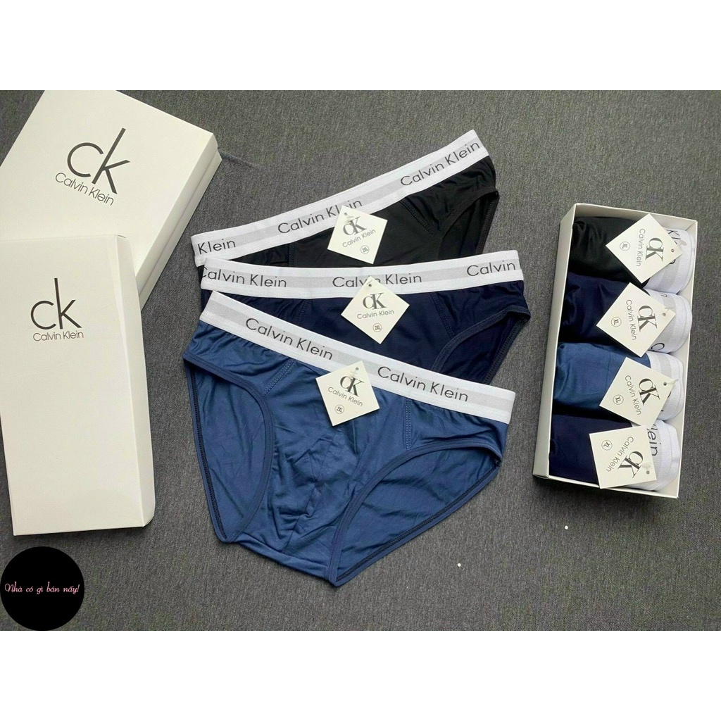 Quần Sịp Nam Cotton Tam Giác Cao Cấp CK , Quần Chip Nam CK Chéo Chất Thun Lạnh Co Dãn 4 Chiều