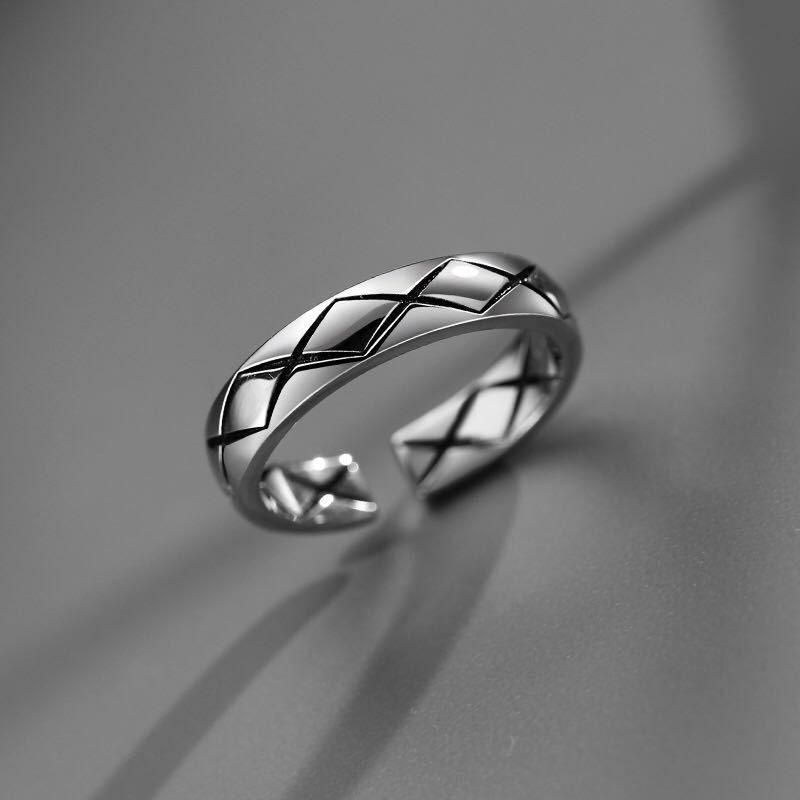 Bộ Nhẫn Đính Kim Cương Chất Lượng Cao Thời Trang Unisex