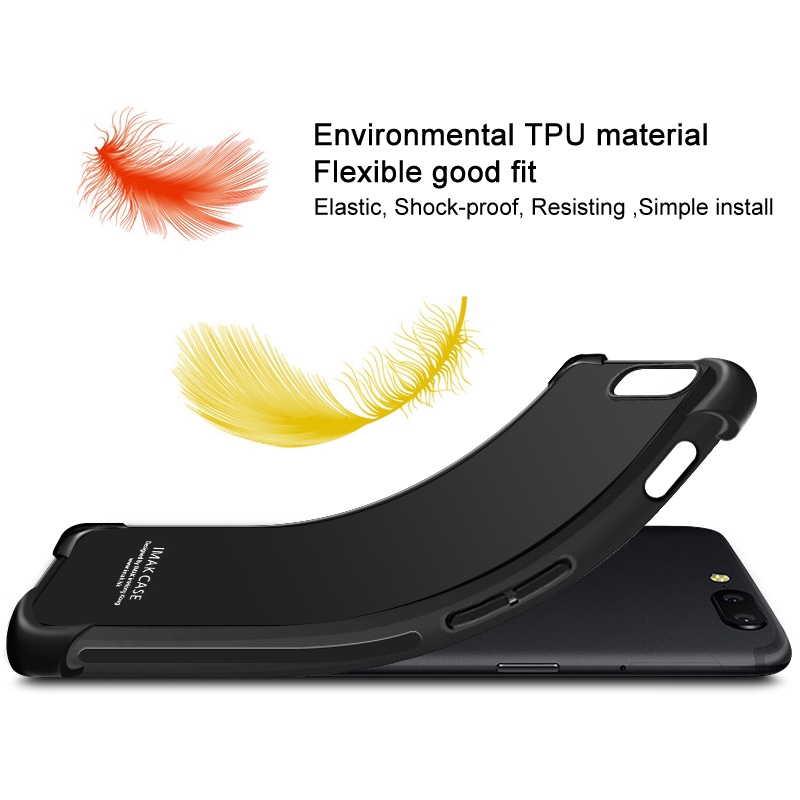 Ốp điện thoại TPU silicone mềm chống sốc + miếng dán màn hình điện thoại cường lực cho BlackBerry KeyOne