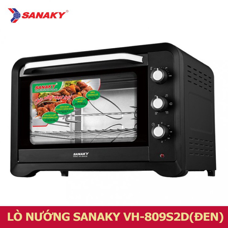 Lò Nướng SANAKY VH-809S2D Dung tích: 80 Lít ( Có Nướng Đối Lưu )